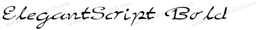 ElegantScript Bold字体转换